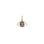 Goldhive-Open Evil Eye Charm-Necklaces-14k Yellow Gold, Diamond, Black Diamond, Sapphire-Blue Ruby Jewellery-Vancouver Canada