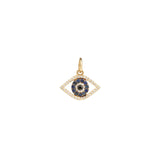 Goldhive-Open Evil Eye Charm-Necklaces-14k Yellow Gold, Diamond, Black Diamond, Sapphire-Blue Ruby Jewellery-Vancouver Canada