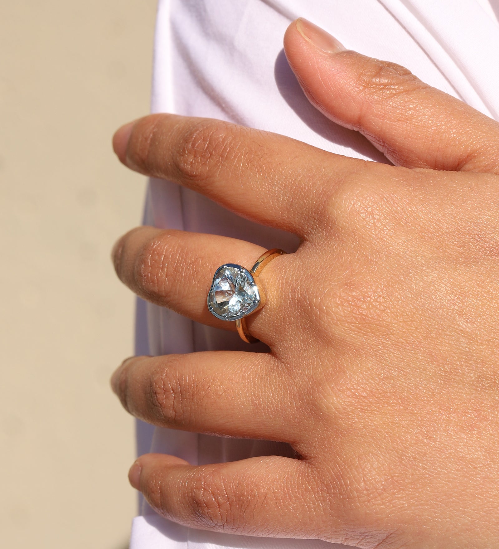 Goldhive-Heart Stone Ring-Rings-Blue Ruby Jewellery-Vancouver Canada