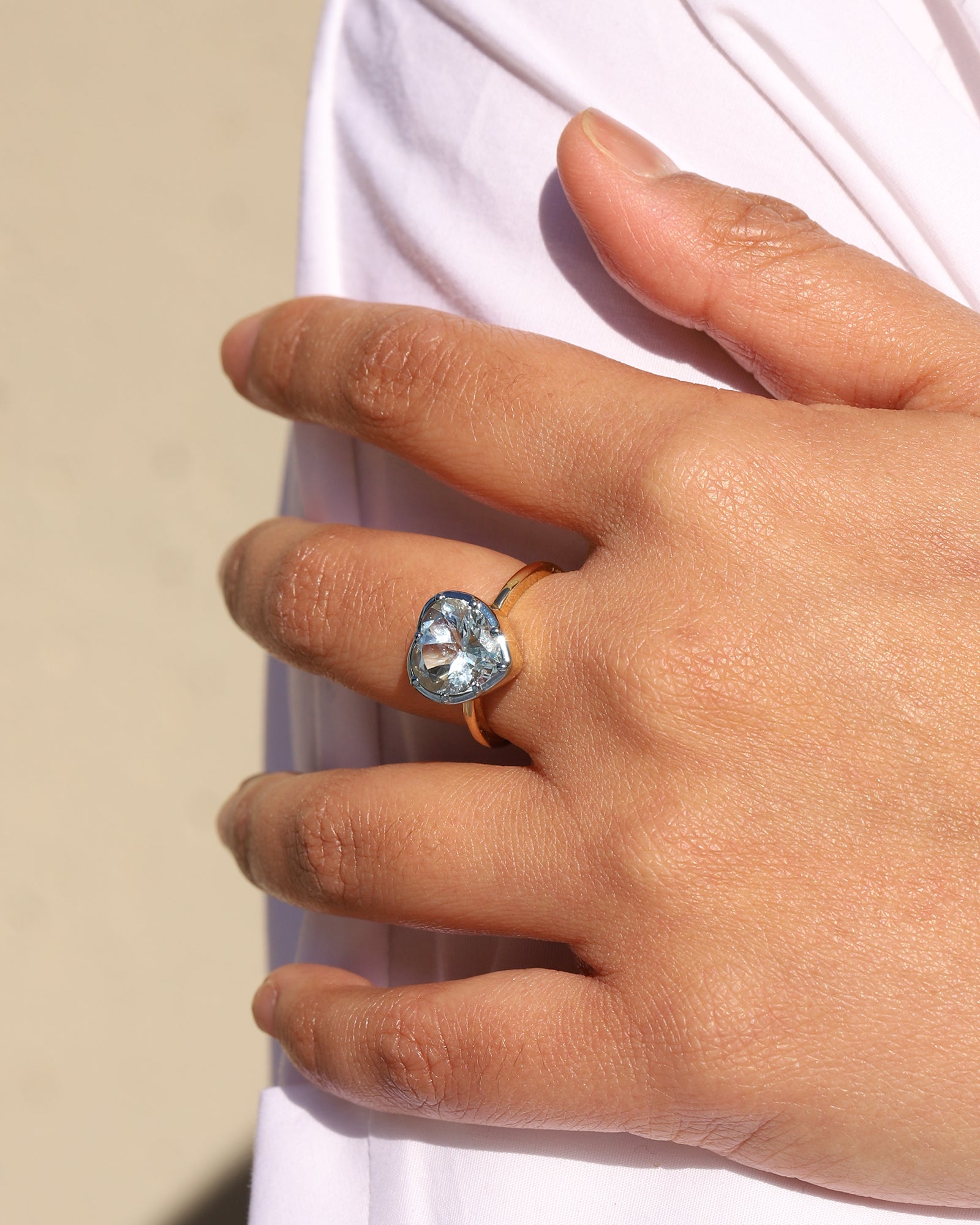 Goldhive-Heart Stone Ring-Rings-Blue Ruby Jewellery-Vancouver Canada