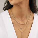 Goldhive-Tennis Diamond Necklace | Large-Necklaces-Blue Ruby Jewellery-Vancouver Canada