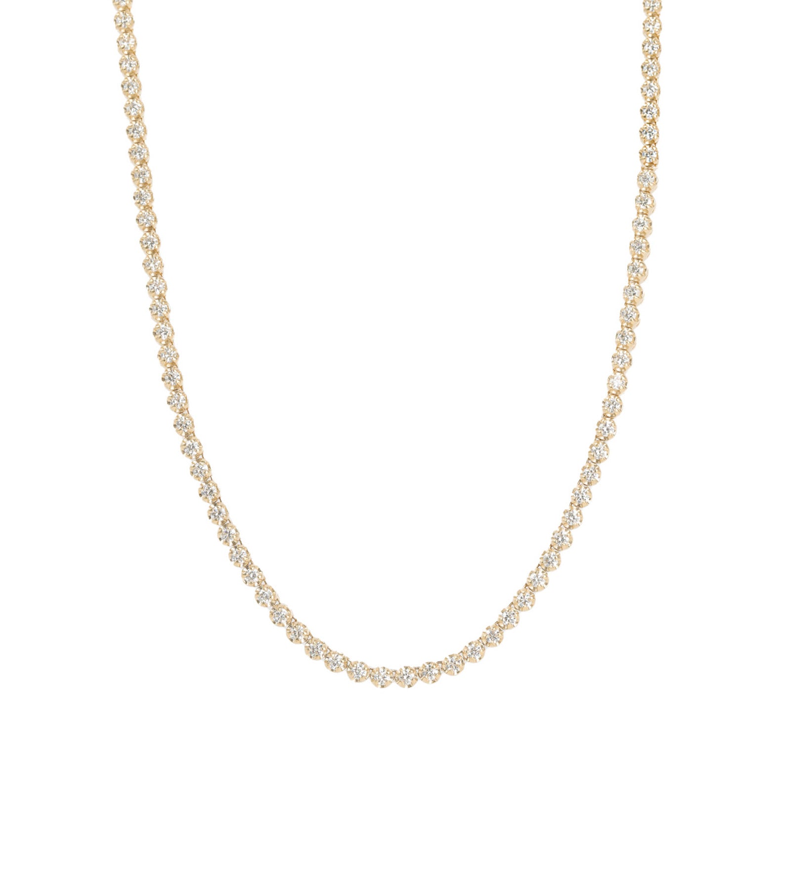 Goldhive-Tennis Diamond Necklace | Large-Necklaces-14k Yellow Gold, Diamond-Blue Ruby Jewellery-Vancouver Canada