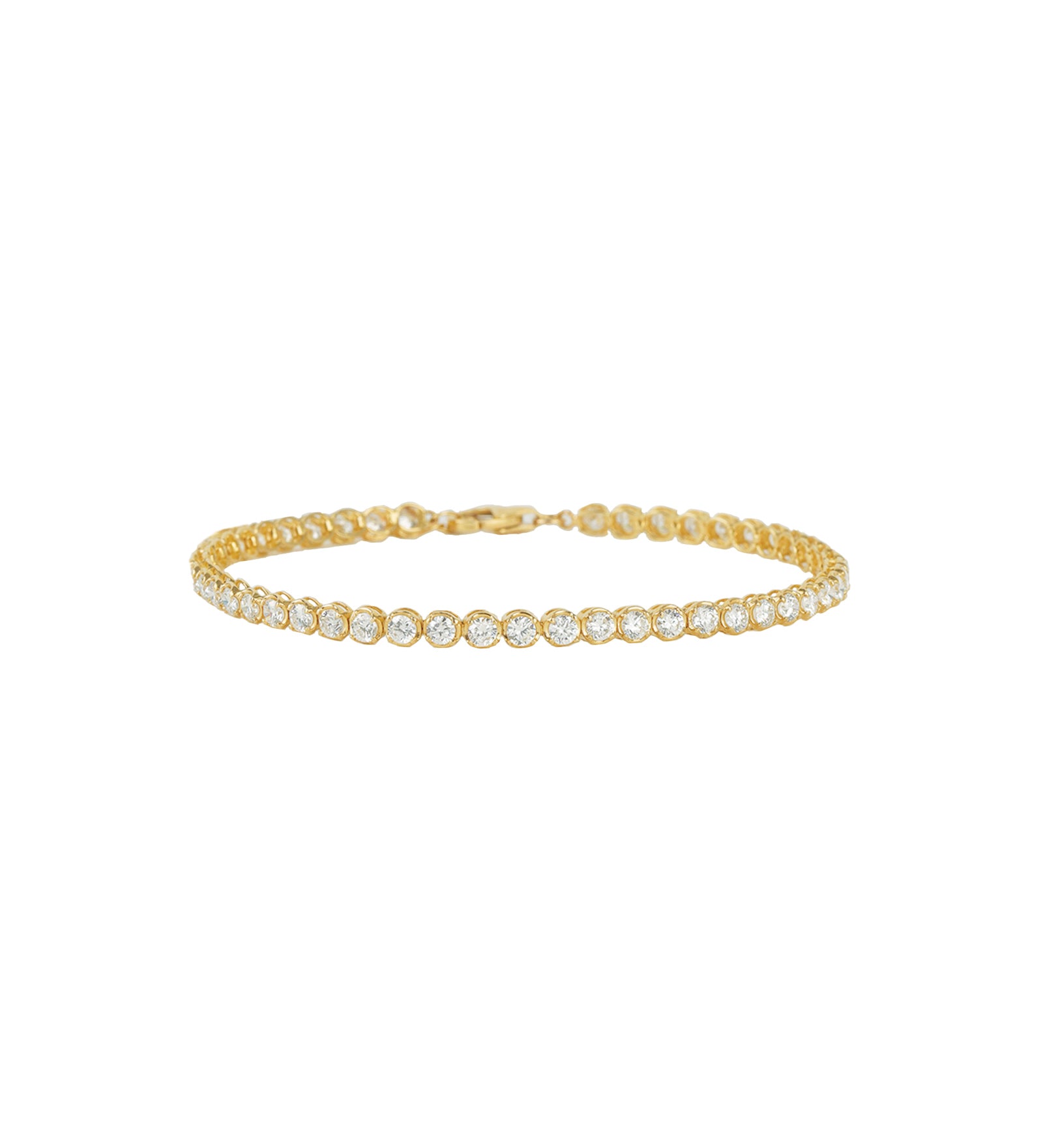 Goldhive-Diamond Tennis Bracelet | Large-Bracelets-14k Yellow Gold, Diamond-Blue Ruby Jewellery-Vancouver Canada