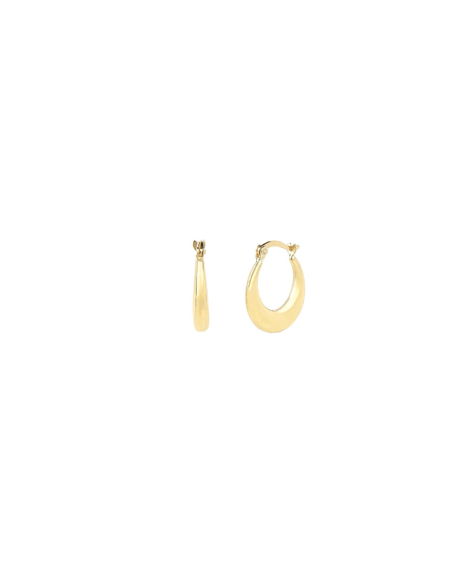 Goldhive-Tapered Huggies | 17mm-Earrings-Blue Ruby Jewellery-Vancouver Canada