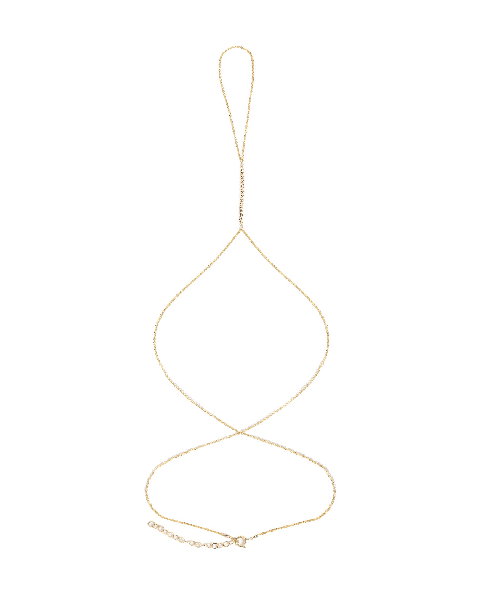 Goldhive-Two Wrap Mirror Beaded Hand Chain-Body Jewellery-Blue Ruby Jewellery-Vancouver Canada