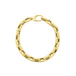 Goldhive-Modern Rectangle Link Bracelet-14k Yellow Gold-Blue Ruby Jewellery-Vancouver Canada