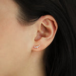 Goldhive-5 Marquise Diamond Curve Studs-Earrings-Blue Ruby Jewellery-Vancouver Canada
