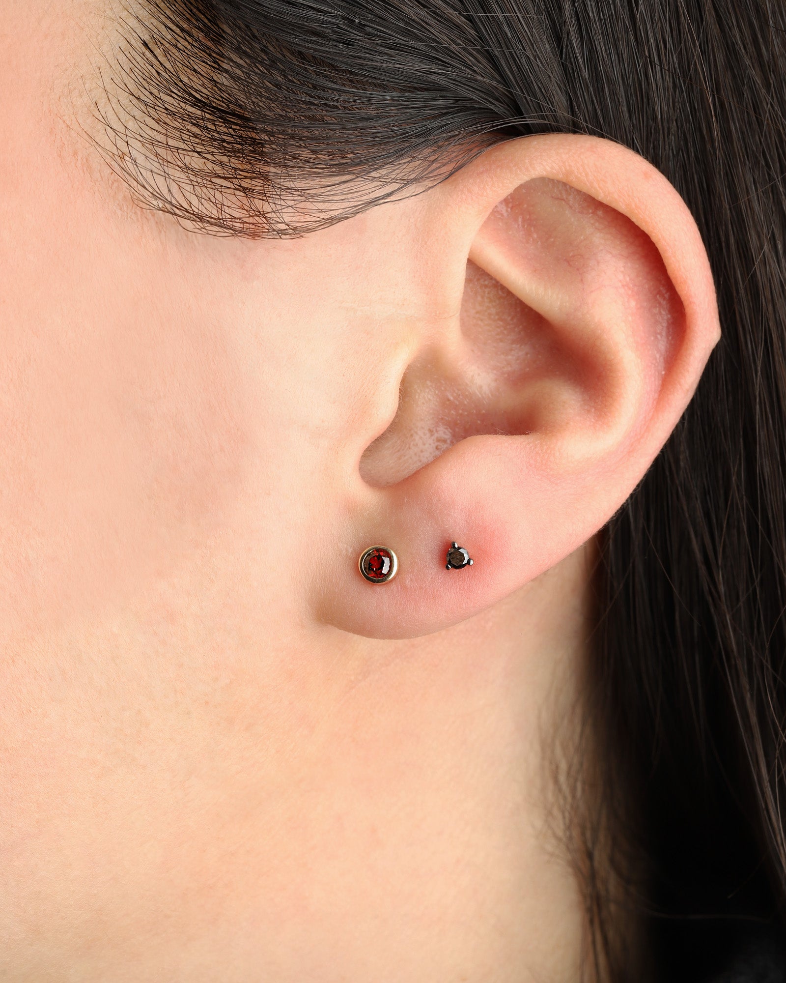 Goldhive-3 Prong Diamond Studs | 3mm-Earrings-Blue Ruby Jewellery-Vancouver Canada