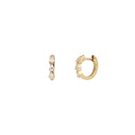 Goldhive-Triple Pear Diamond Huggies | 12mm-Earrings-Blue Ruby Jewellery-Vancouver Canada