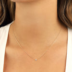 Goldhive-Bezel Diamond Floating Necklace-Necklaces-Blue Ruby Jewellery-Vancouver Canada