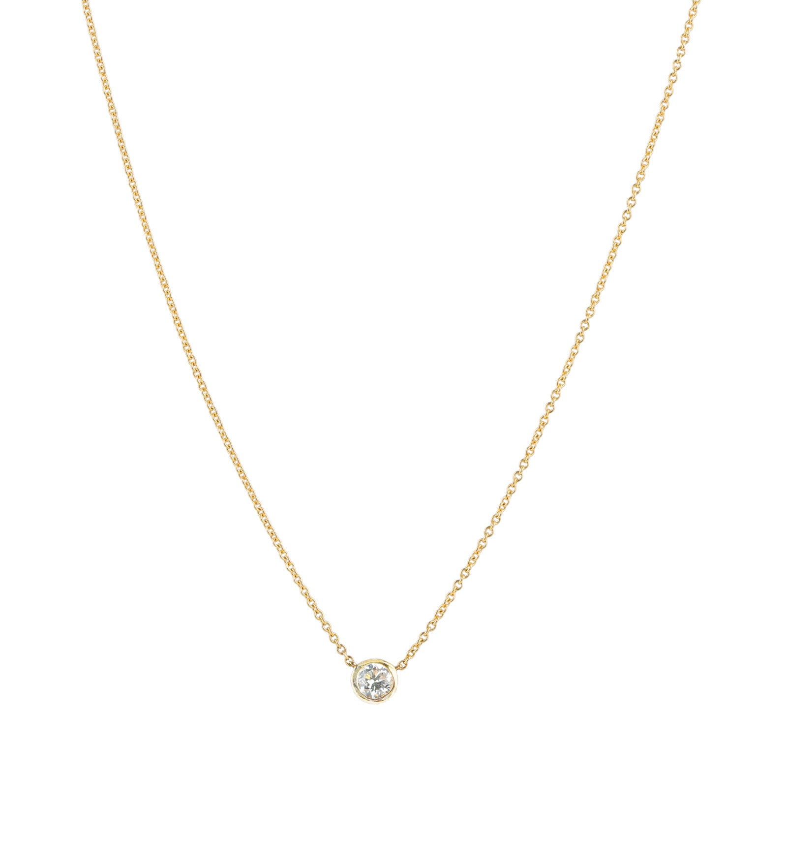 Goldhive-Bezel Diamond Floating Necklace-Necklaces-Blue Ruby Jewellery-Vancouver Canada