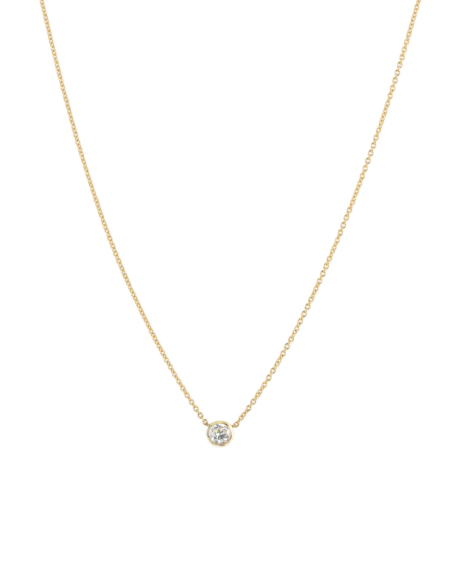Goldhive-Bezel Diamond Floating Necklace-Necklaces-Blue Ruby Jewellery-Vancouver Canada