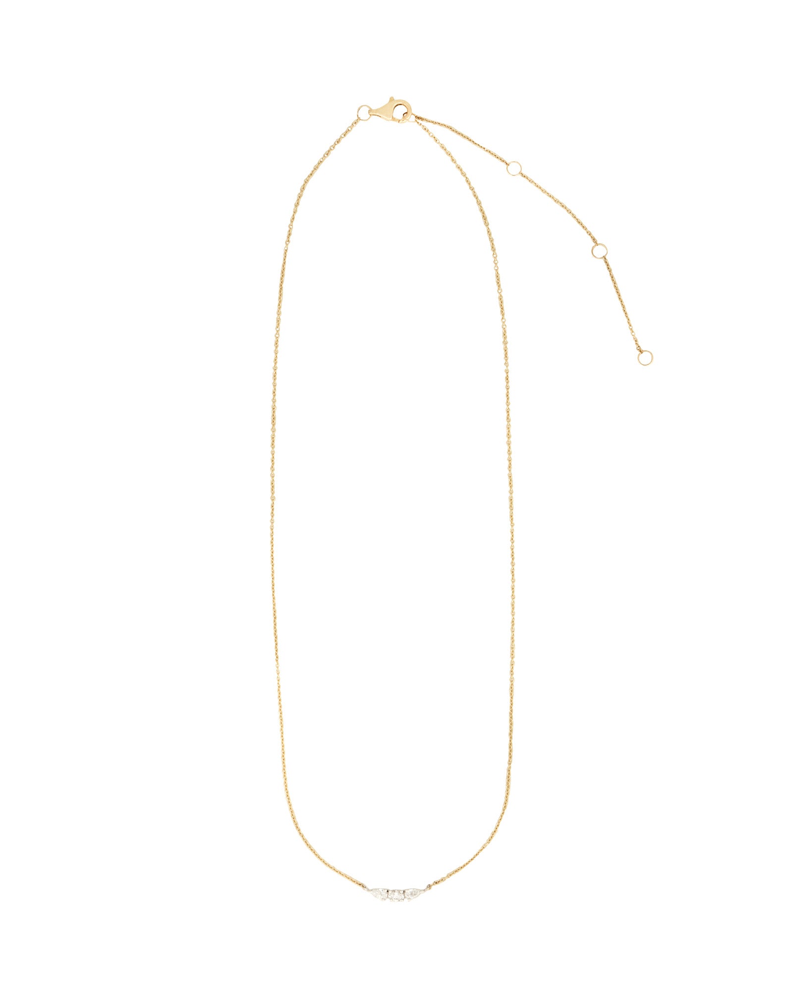 Goldhive-Three Diamond Cluster Necklace-Necklaces-Blue Ruby Jewellery-Vancouver Canada