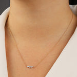 Goldhive-Three Diamond Cluster Necklace-Necklaces-Blue Ruby Jewellery-Vancouver Canada