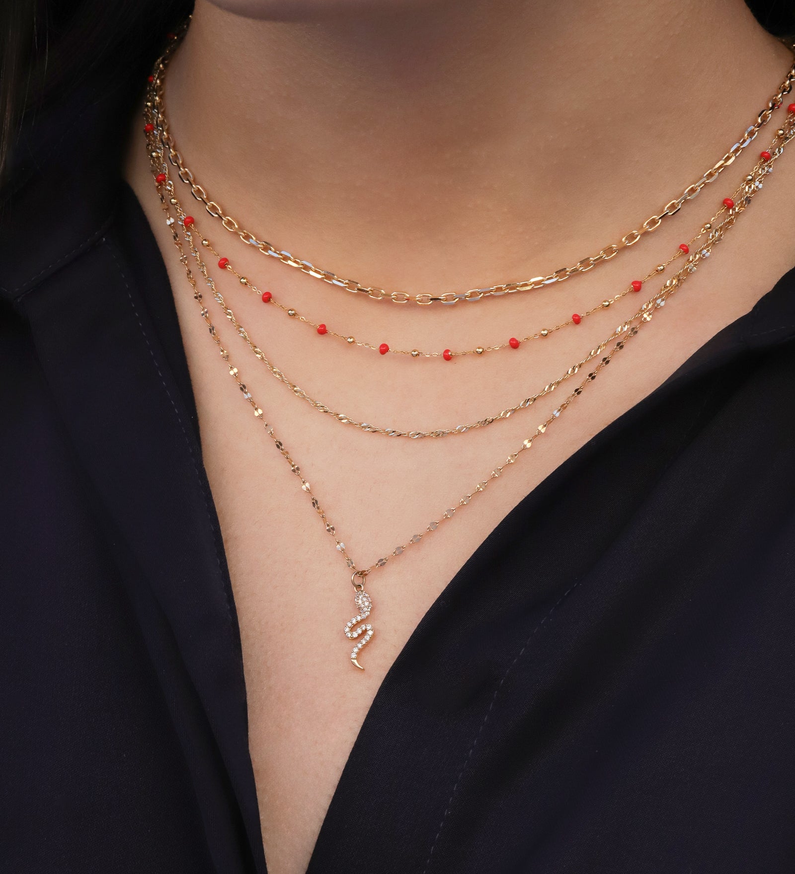 Goldhive-Paperclip Chain Necklace-Necklaces-Blue Ruby Jewellery-Vancouver Canada
