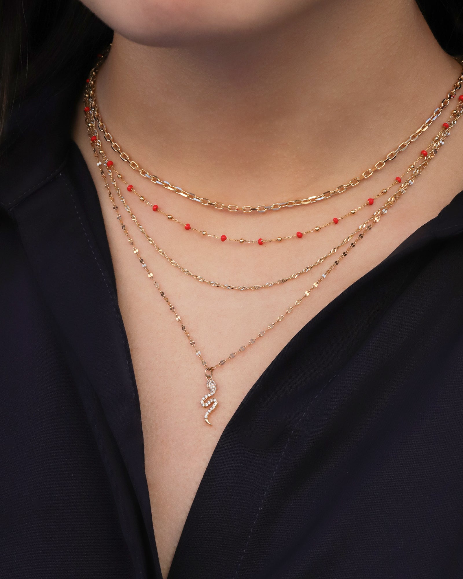 Goldhive-Paperclip Chain Necklace-Necklaces-Blue Ruby Jewellery-Vancouver Canada