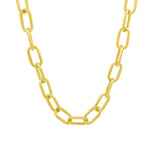 Large Oval Link Necklace 14k Yellow Gold