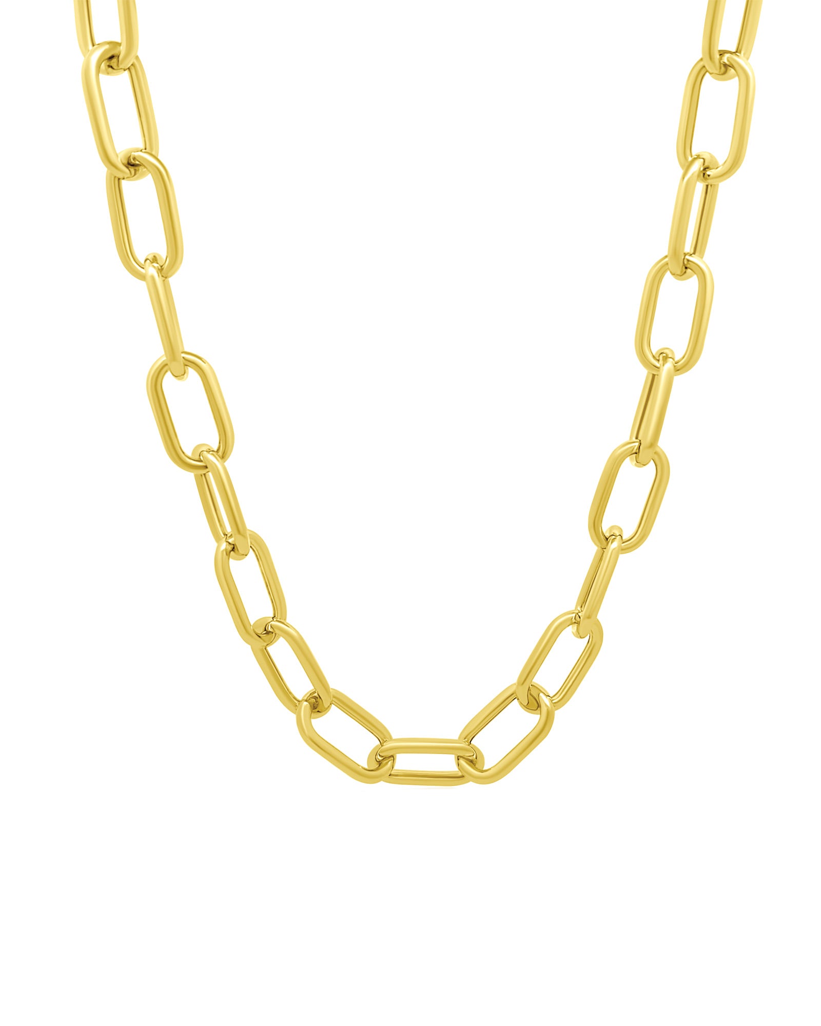Large Oval Link Necklace 14k Yellow Gold