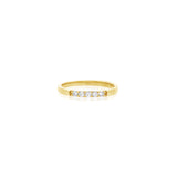 Five Pavé Diamond Ring 14k Yellow Gold, Diamond / 7