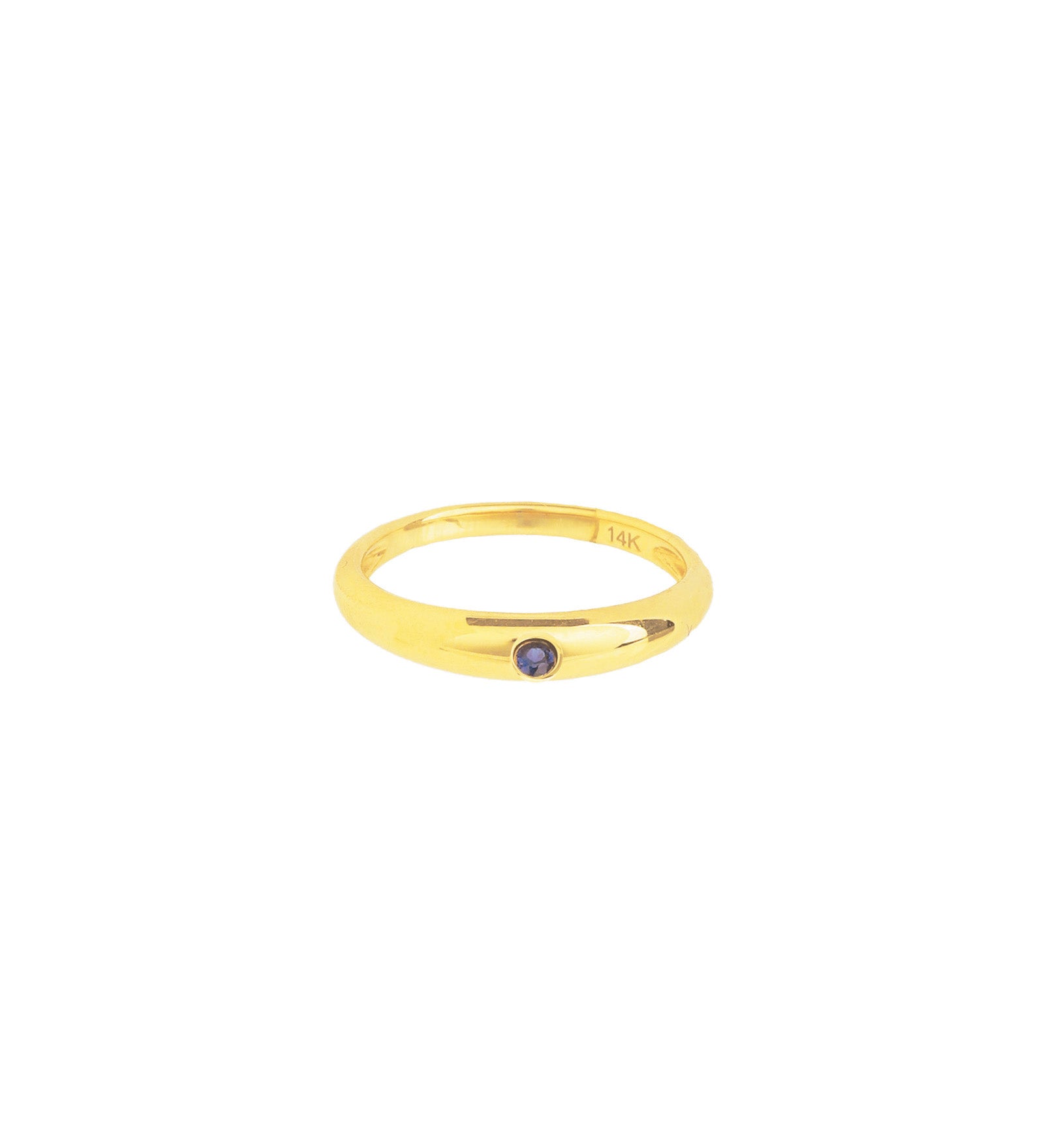 Goldhive-Inset Sapphire Tapered Ring-Rings-Blue Ruby Jewellery-Vancouver Canada