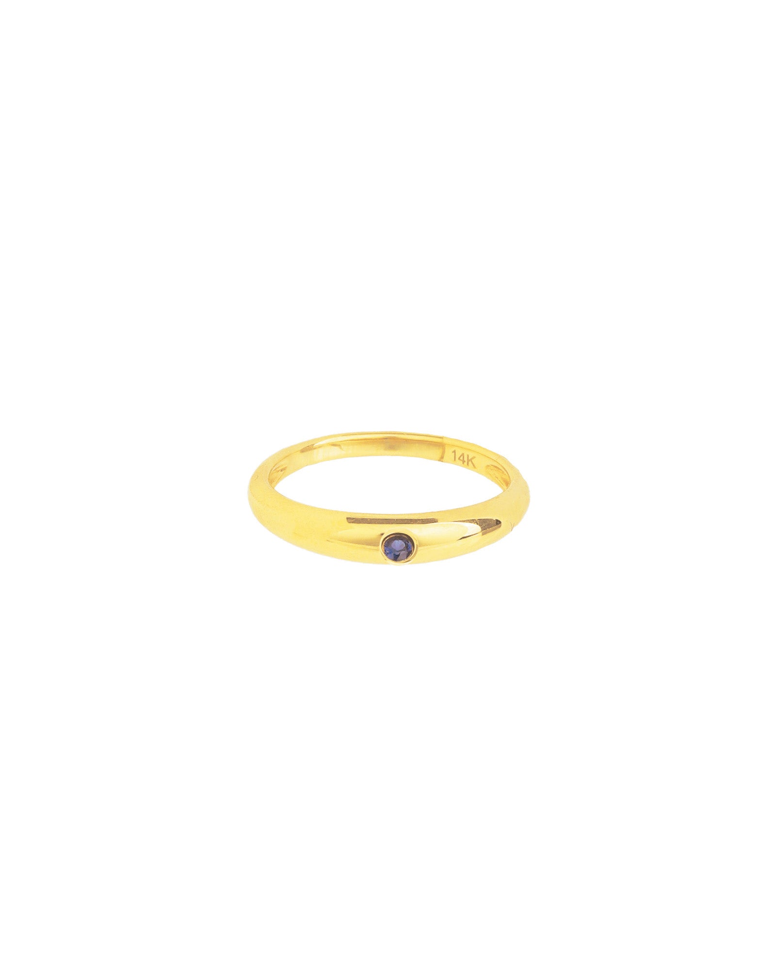 Goldhive-Inset Sapphire Tapered Ring-Rings-Blue Ruby Jewellery-Vancouver Canada