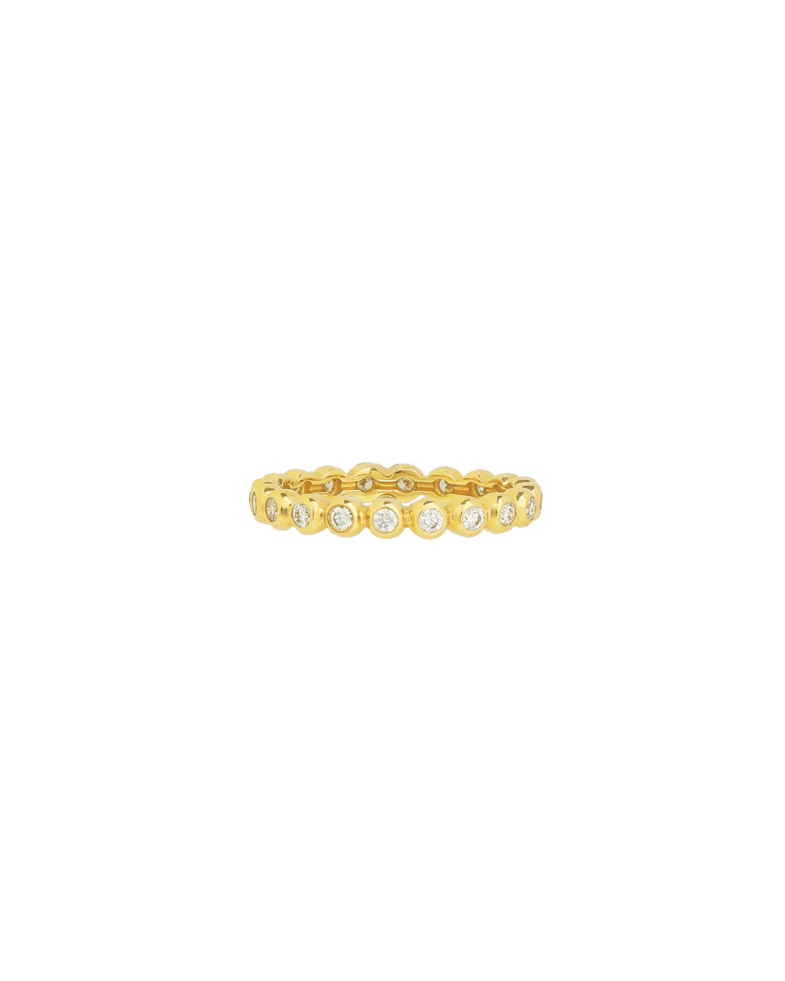 Goldhive-Bezel Diamond Eternity Ring-Rings-Blue Ruby Jewellery-Vancouver Canada