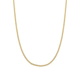 Flat Curb Chain 10k Yellow Gold / 18"