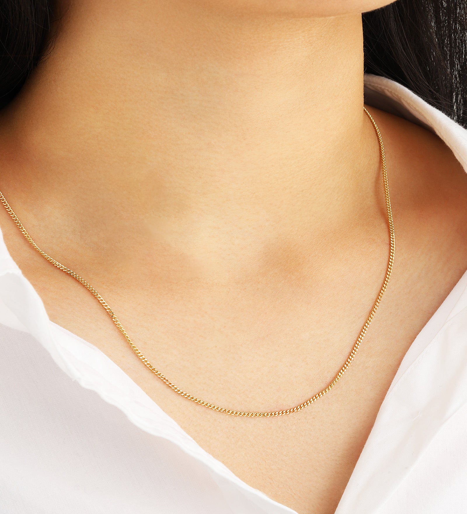 Goldhive-Flat Curb Chain-Necklaces-Blue Ruby Jewellery-Vancouver Canada