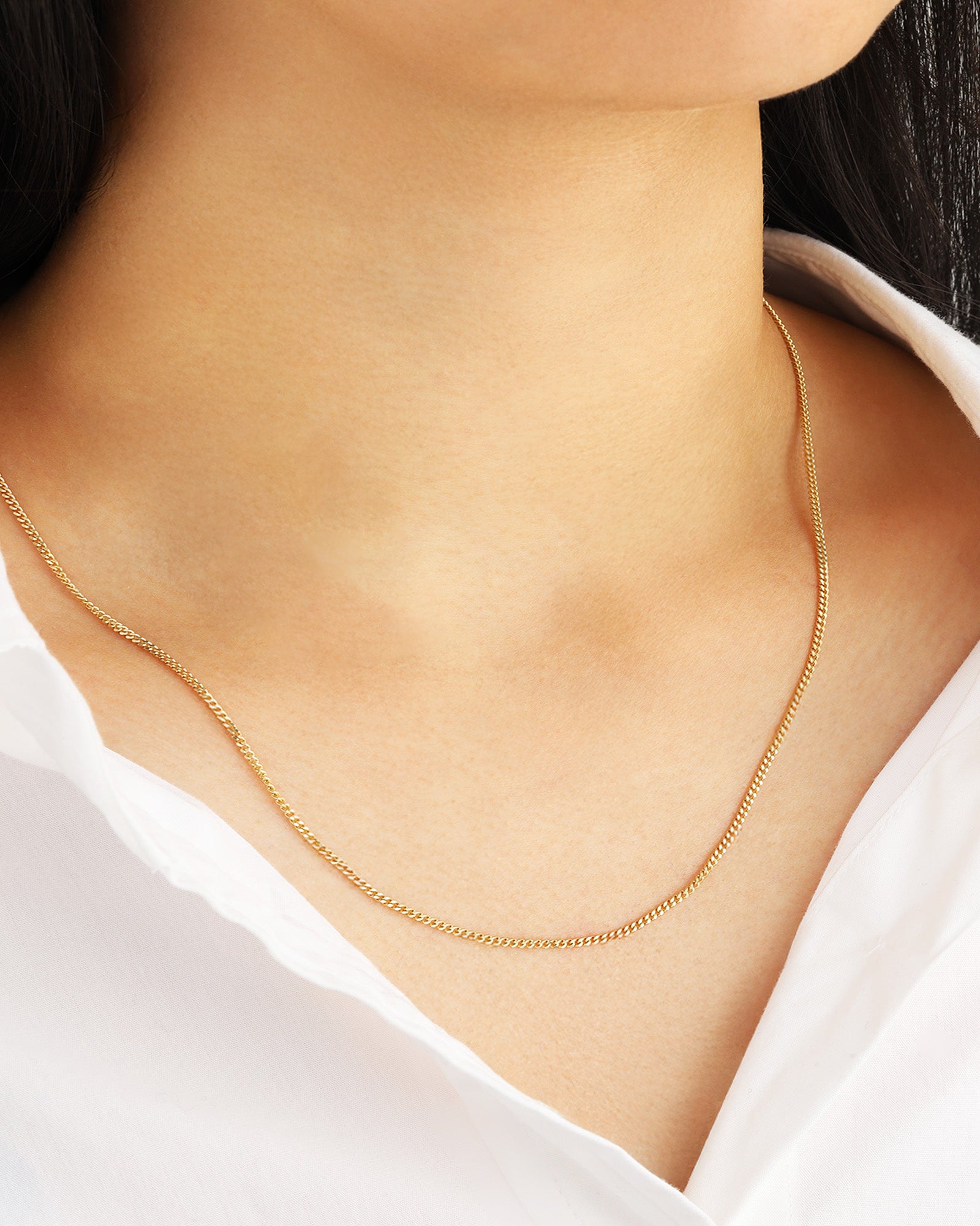 Goldhive-Flat Curb Chain-Necklaces-Blue Ruby Jewellery-Vancouver Canada
