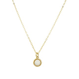 Goldhive-Bezel Opal Pendant Necklace-Necklaces-Blue Ruby Jewellery-Vancouver Canada