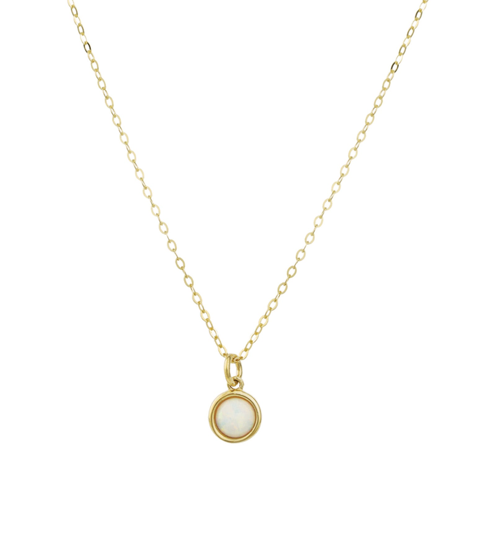Goldhive-Bezel Opal Pendant Necklace-Necklaces-Blue Ruby Jewellery-Vancouver Canada