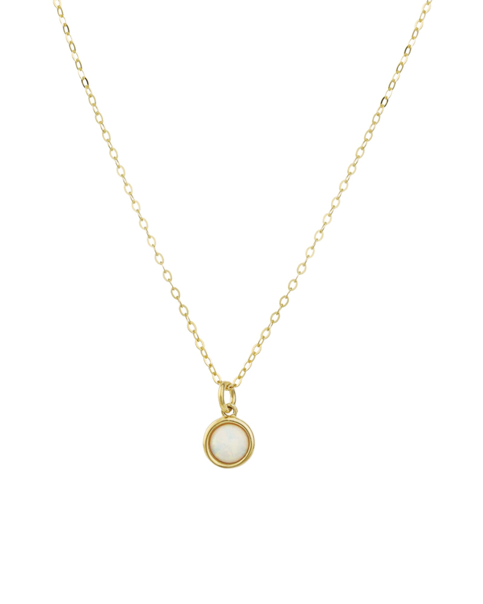 Goldhive-Bezel Opal Pendant Necklace-Necklaces-Blue Ruby Jewellery-Vancouver Canada