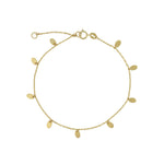 Oval Disc Drop Bracelet 10k Yellow Gold