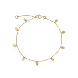 Oval Disc Drop Bracelet 10k Yellow Gold