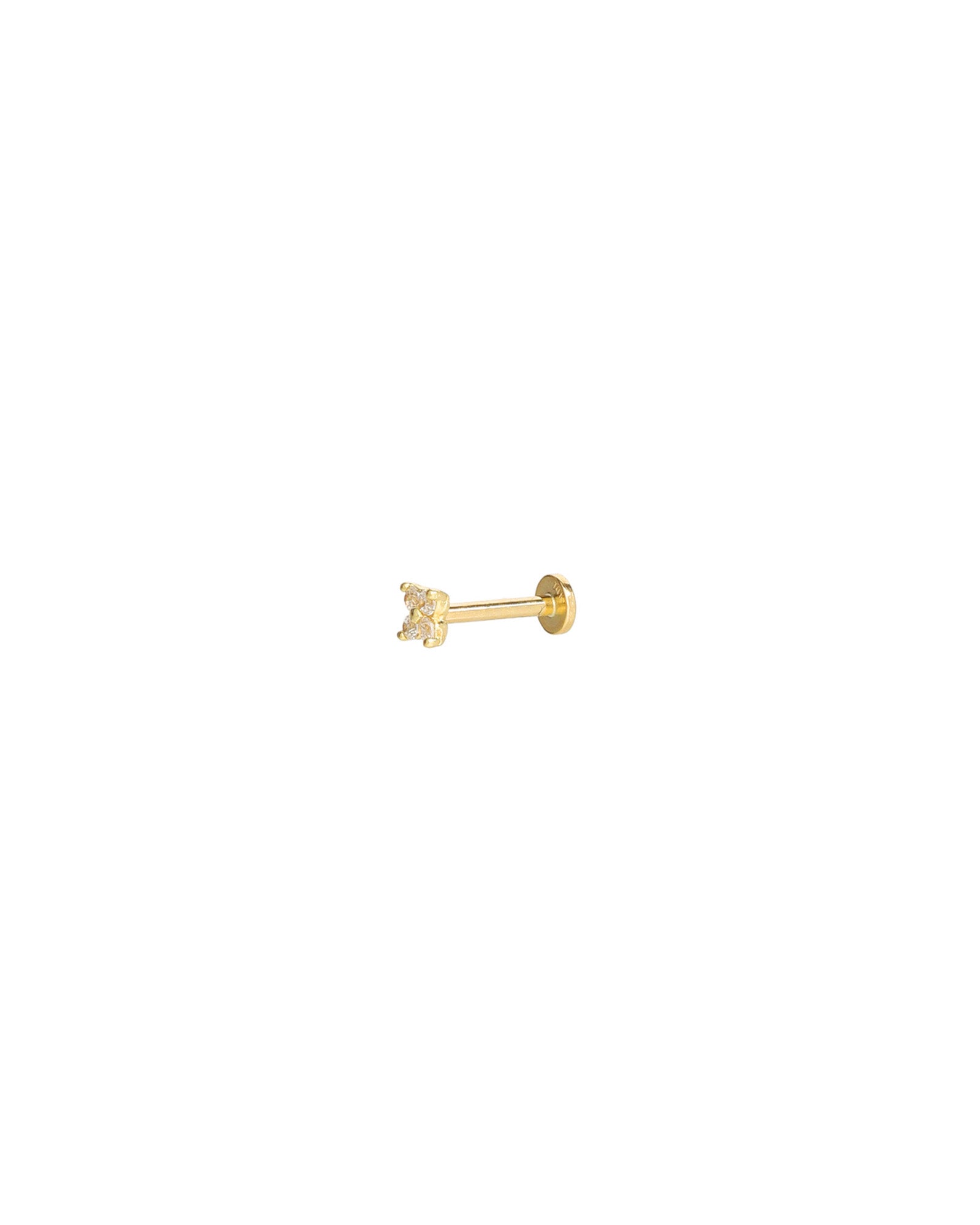Goldhive-Flower CZ Cartilage Stud-Earrings-Blue Ruby Jewellery-Vancouver Canada