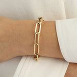 Goldhive-XL Paperclip Bracelet-Bracelets-Blue Ruby Jewellery-Vancouver Canada