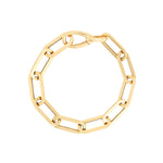 Goldhive-XL Paperclip Bracelet-Bracelets-14k Yellow Gold-Blue Ruby Jewellery-Vancouver Canada