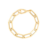 Goldhive-XL Paperclip Bracelet-Bracelets-14k Yellow Gold-Blue Ruby Jewellery-Vancouver Canada