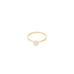 Solitaire Pearl Ring 10k Yellow Gold, White Pearl / 6