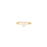 Solitaire Pearl Ring 10k Yellow Gold, White Pearl / 6