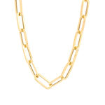 XL Paperclip Necklace 14k Yellow Gold