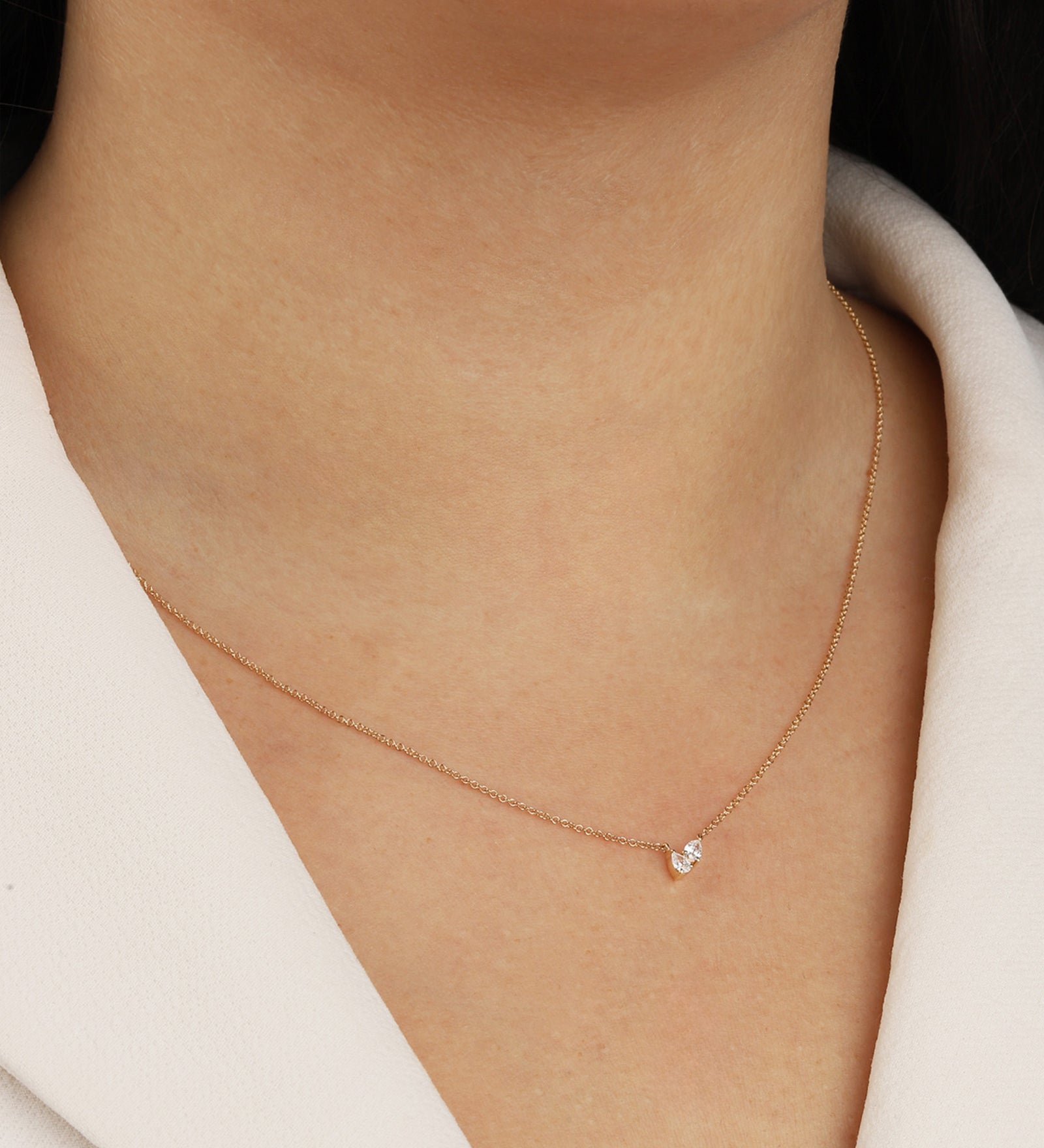 Goldhive-Toi Et Moi Diamond Necklace-Blue Ruby Jewellery-Vancouver Canada