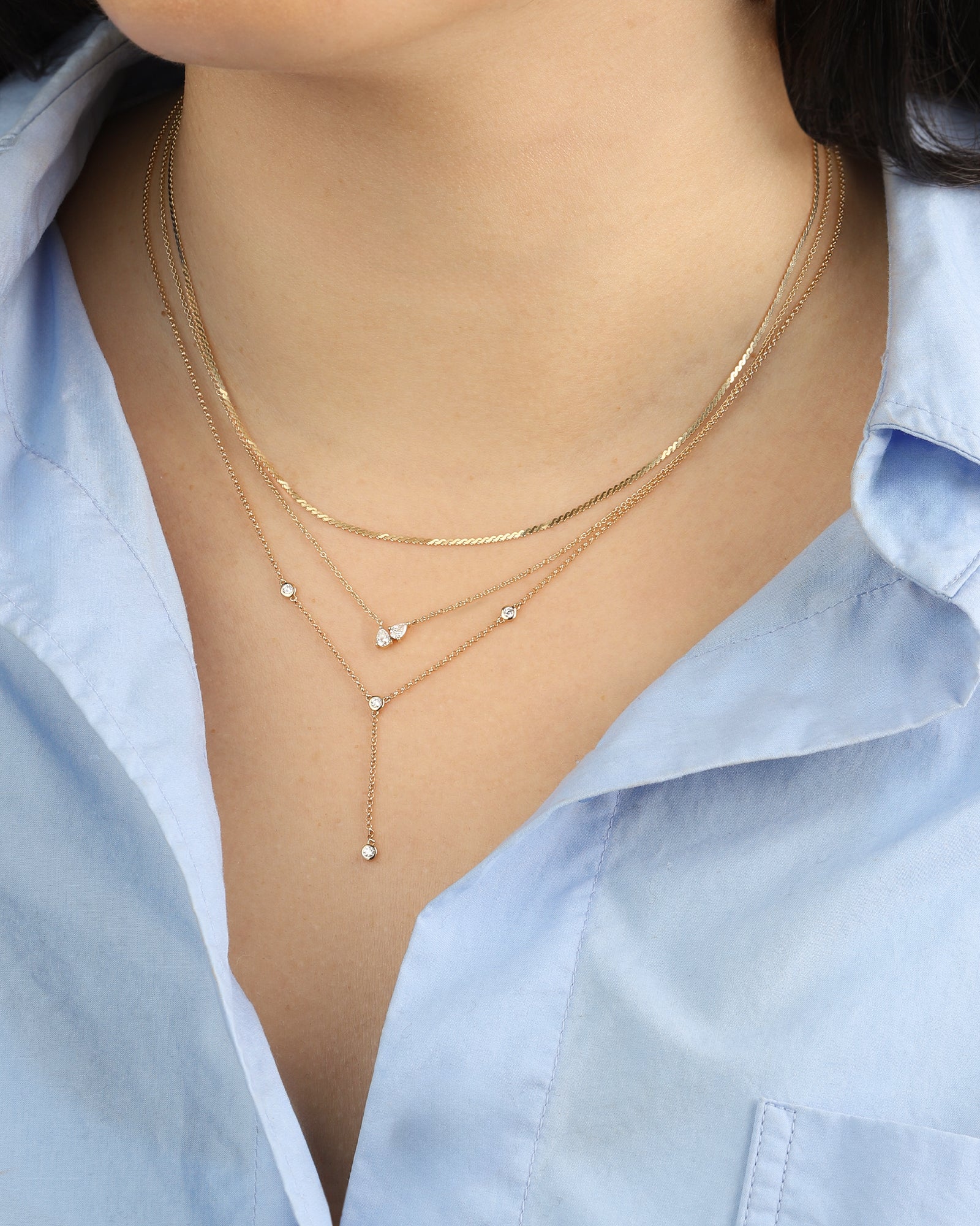 Goldhive-Serpentine Chain Necklace-Necklaces-Blue Ruby Jewellery-Vancouver Canada