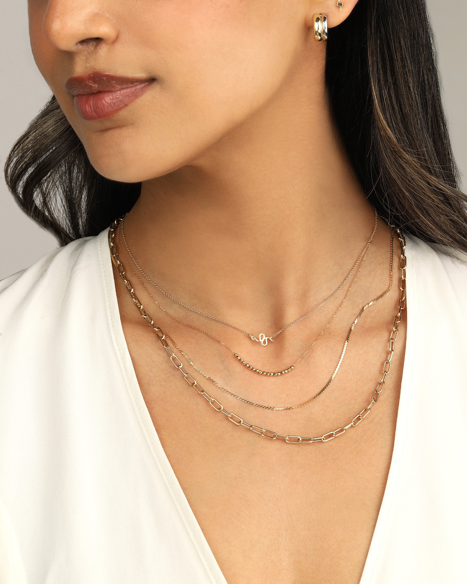 Goldhive-Serpentine Chain Necklace-Necklaces-Blue Ruby Jewellery-Vancouver Canada