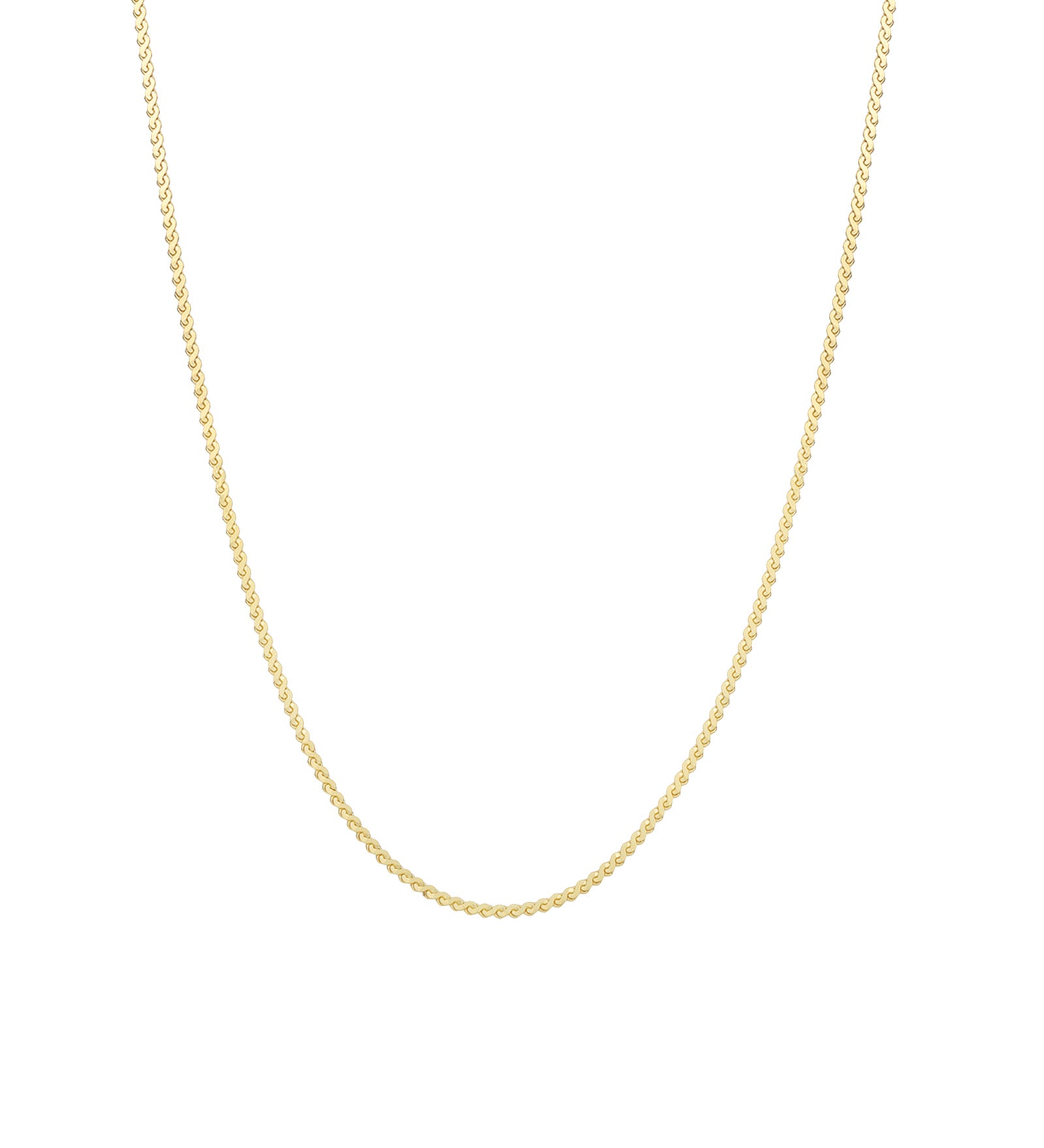 Goldhive-Serpentine Chain Necklace-Necklaces-10k Yellow Gold-Blue Ruby Jewellery-Vancouver Canada