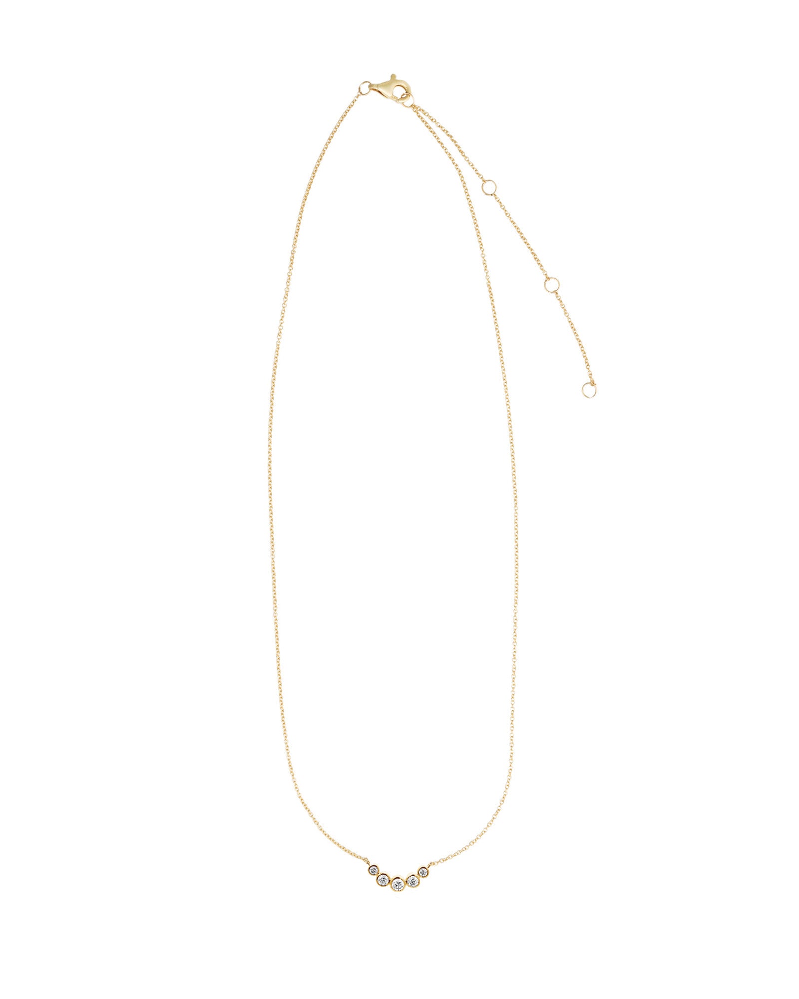 Goldhive-Diamond Arc Necklace-Blue Ruby Jewellery-Vancouver Canada