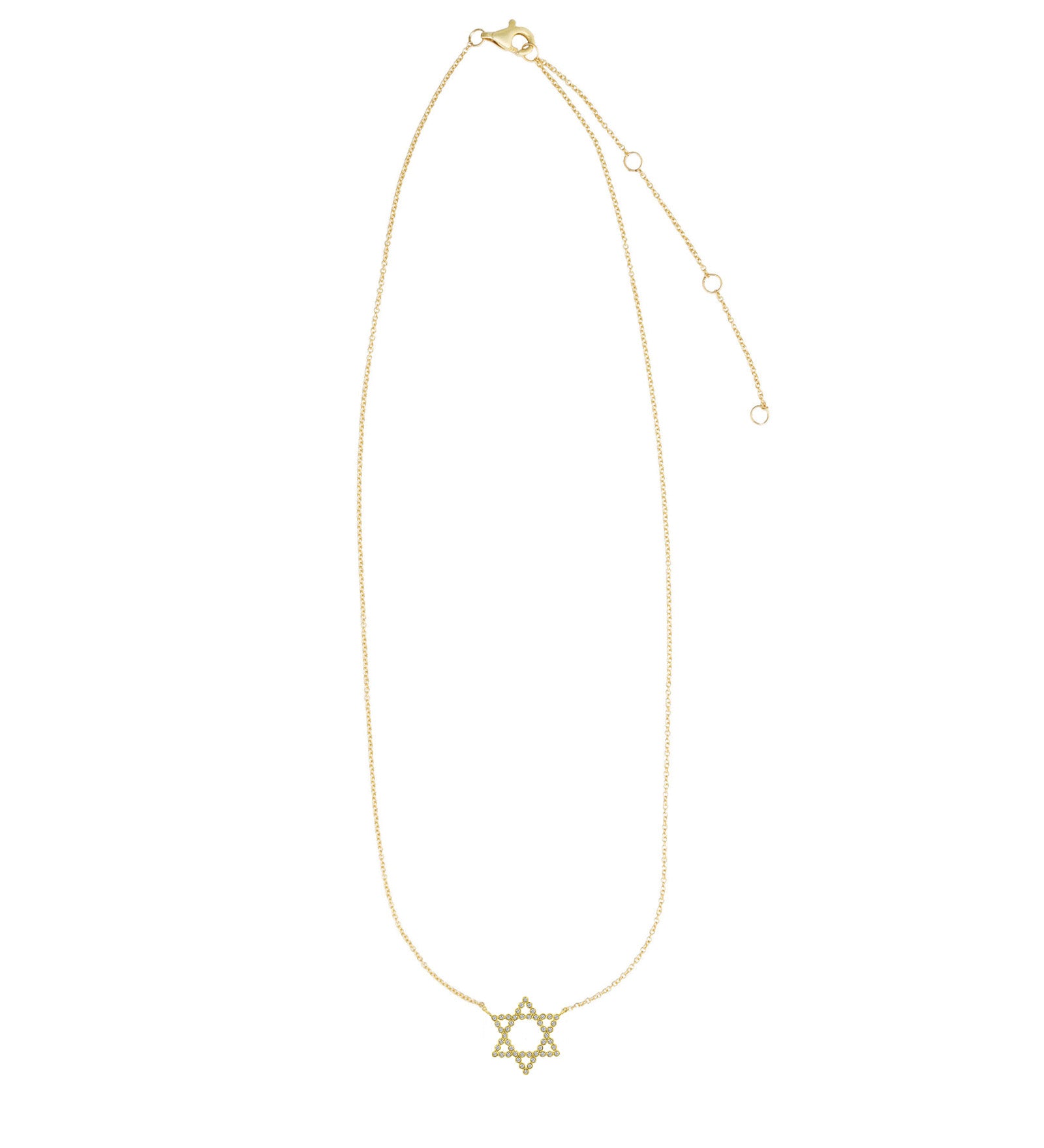 Goldhive-Star of David Diamond Bezel Necklace-Blue Ruby Jewellery-Vancouver Canada