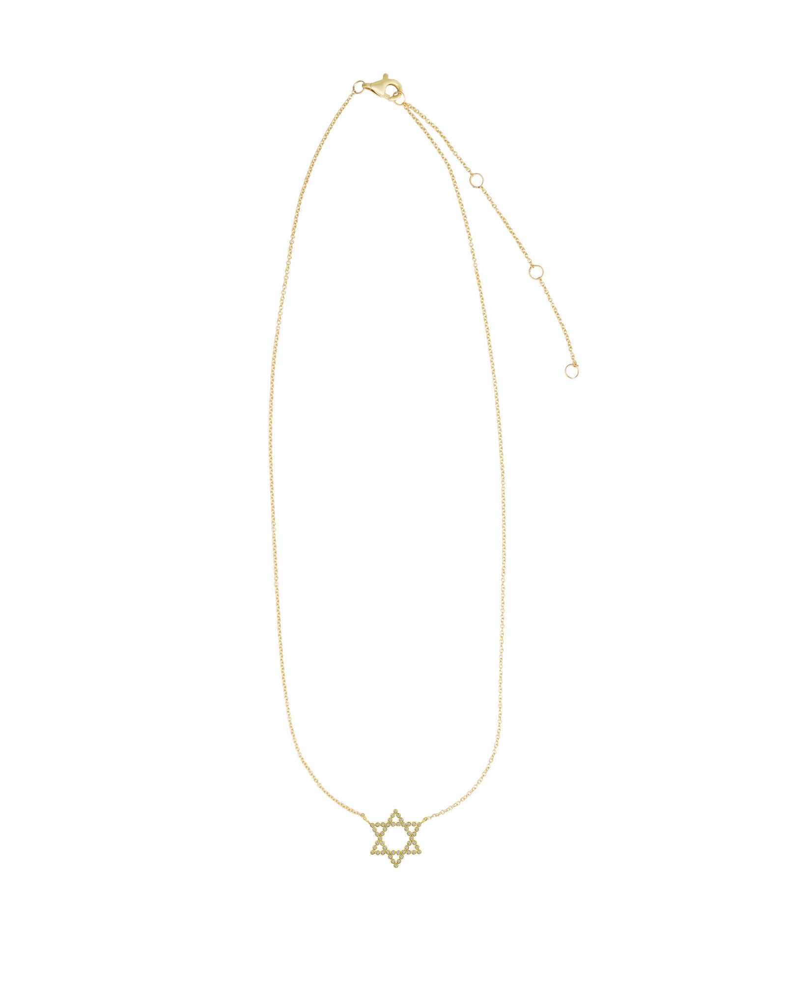 Goldhive-Star of David Diamond Bezel Necklace-Blue Ruby Jewellery-Vancouver Canada