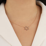 Goldhive-Star of David Diamond Bezel Necklace-Blue Ruby Jewellery-Vancouver Canada