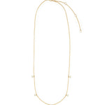 Goldhive-Five Diamond Station Necklace-Blue Ruby Jewellery-Vancouver Canada